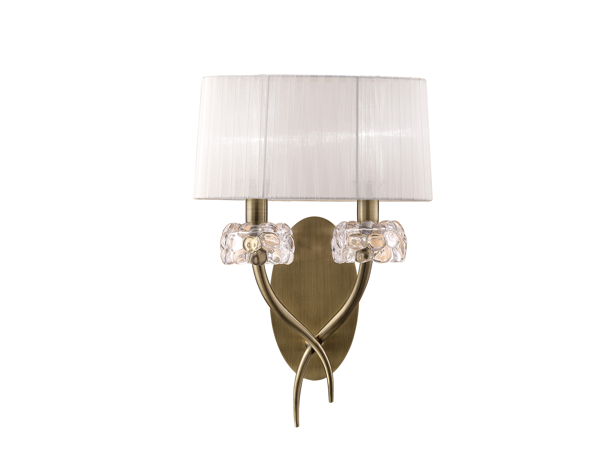 M4634AB/WS  Loewe Wall Lamp 2 Light Antique Brass